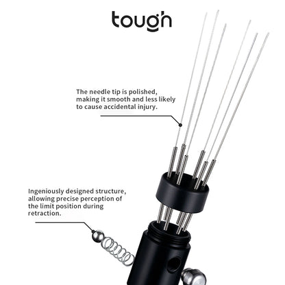 TOUGH Retractable Coffee Distribution Needle, Stainless Steel Espresso WDT Tool, Breaks up Coffee Clumps and Ensures Even Powder Distribution