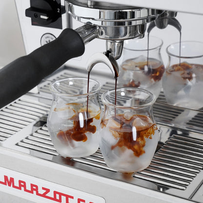 watchget Espresso Cup 5oz/150ml Single Wall Espresso Shot Glass for Specialty Coffee, Cold Brew, Espresso & Wine - Enhances Aroma Borosilicate Glass Cappuccino Sense Cup Drinking Mug, Clear