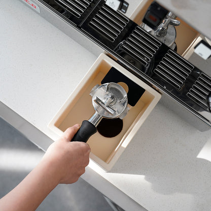 watchget Espresso Knock Box, Coffee Ground Knock Box, Dual Function Storage and Tamping Tool with Non-Slip Base, Made of Durable ABS Plastic, Perfect for Baristas and Coffee Enthusiasts