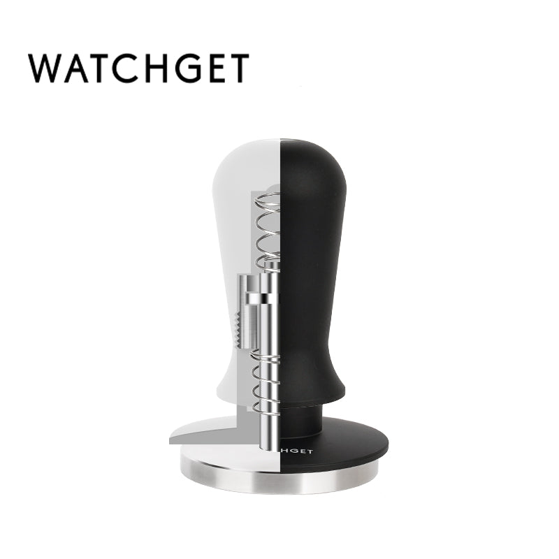 watchget 58mm Espresso Coffee Tamper 30lbs Double Spring Loaded Tamper Barista Calibrated Coffee Tamper Fits 58mm Portafilter Espresso Machine Anodized Aluminum Handle and Stainless Steel Flat Base
