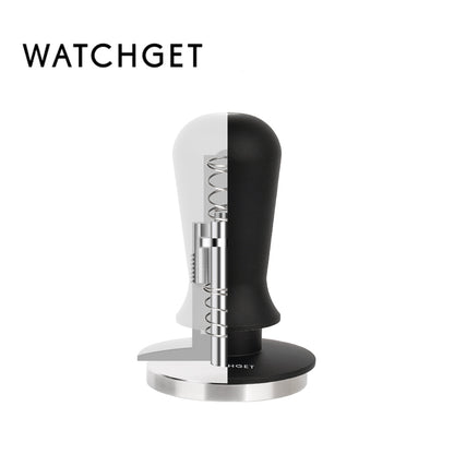 watchget 58mm Espresso Coffee Tamper 30lbs Double Spring Loaded Tamper Barista Calibrated Coffee Tamper Fits 58mm Portafilter Espresso Machine Anodized Aluminum Handle and Stainless Steel Flat Base
