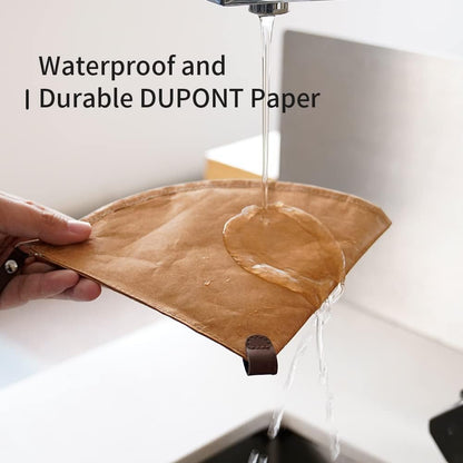 watchget Coffee Filter Holder Bag Coffee Paper Filter Storage Bag Reusable Waterproof Dupont Paper Filter Holder Fit V60 Cone Coffee Filter 50 Pcs Capacity for Camping, Home