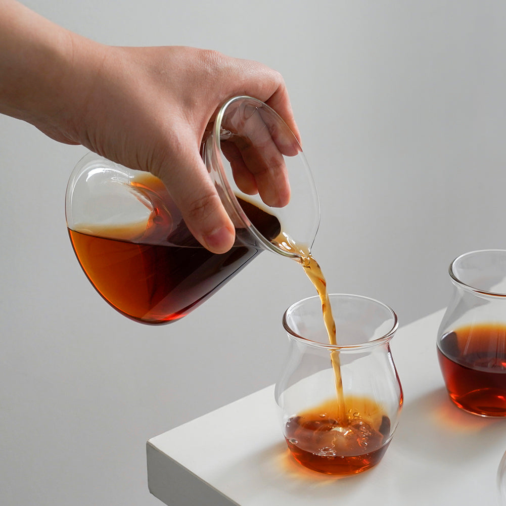 watchget 300ml Coffee Server Glass Coffee Carafe Pour Over Coffee Server Heat Resistant Coffee Pot Maker, Clear
