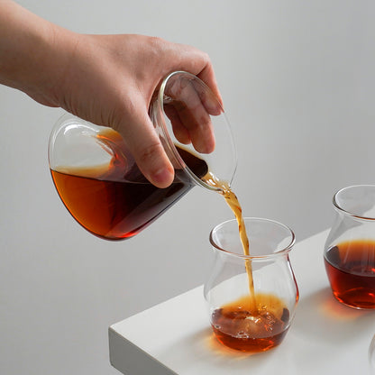 watchget 300ml Coffee Server Glass Coffee Carafe Pour Over Coffee Server Heat Resistant Coffee Pot Maker, Clear