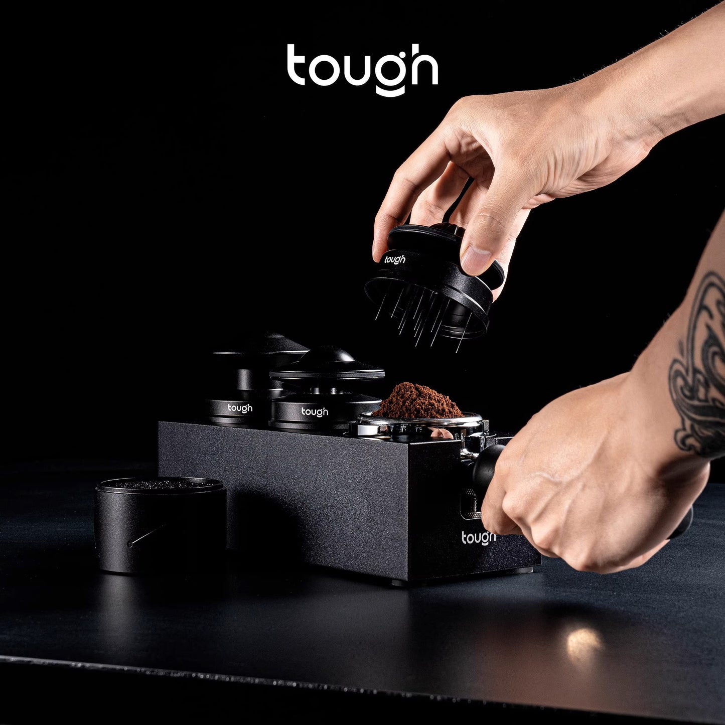Tough UFO Series Coffee Trilogy UFO Constant Force Tamper, Distributor, and Self-Weight Needle Distributor