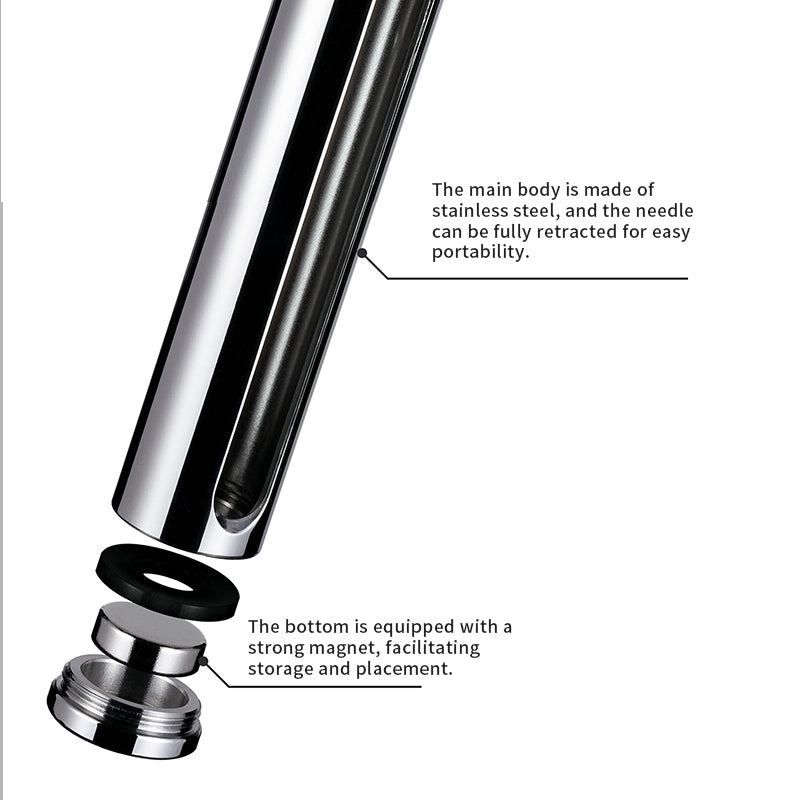 TOUGH Retractable Coffee Distribution Needle, Stainless Steel Espresso WDT Tool, Breaks up Coffee Clumps and Ensures Even Powder Distribution