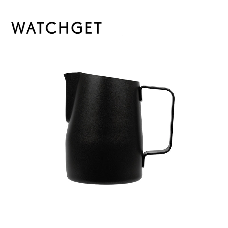 watchget Milk Frothing Pitcher 15oz/450ml Stainless Steel Frothing Pitcher Espresso Steaming Pitcher Milk Frother Cup Cappuccino Latte Art Coffee Machine Accessories Milk Jug
