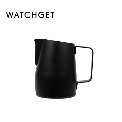 watchget Milk Frothing Pitcher 15oz/450ml Stainless Steel Frothing Pitcher Espresso Steaming Pitcher Milk Frother Cup Cappuccino Latte Art Coffee Machine Accessories Milk Jug