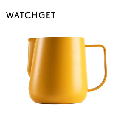 watchget Milk Frothing Pitcher 250ml/8oz Stainless Steel Espresso Steaming Pitcher Milk Coffee Cappuccino Latte Art Barista Steam Jug Espresso Frother Cup, Silver
