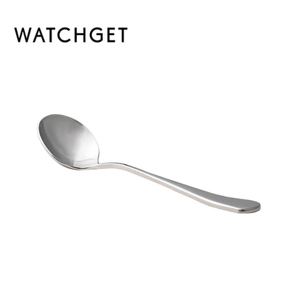 watchget Professional Coffee Cupping Spoon,Coffee Measuring Scoop Stainless Steel Round Spoons,Gift with the Spoon Holder Bag
