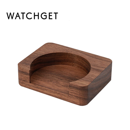 watchget Espresso Paper Filter Holder Update Coffee Filter Storage Container Coffee Filter Dispenser Compatible with Areopress (51-63mm) Round Disposable Puck Screen Paper Filters, Wood