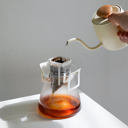 watchget 300ml Coffee Server Glass Coffee Carafe Pour Over Coffee Server Heat Resistant Coffee Pot Maker, Clear