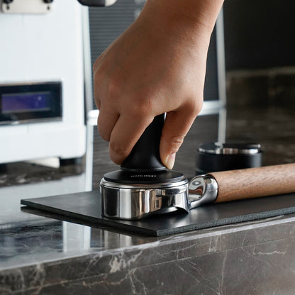 watchget Leather Espresso Tamper Mat, 7.08inch×9.6inch Coffee Tamp Station Cowhide Coffee Tamping Mat, Coffee Bar Mat for Countertops Espresso Accessories