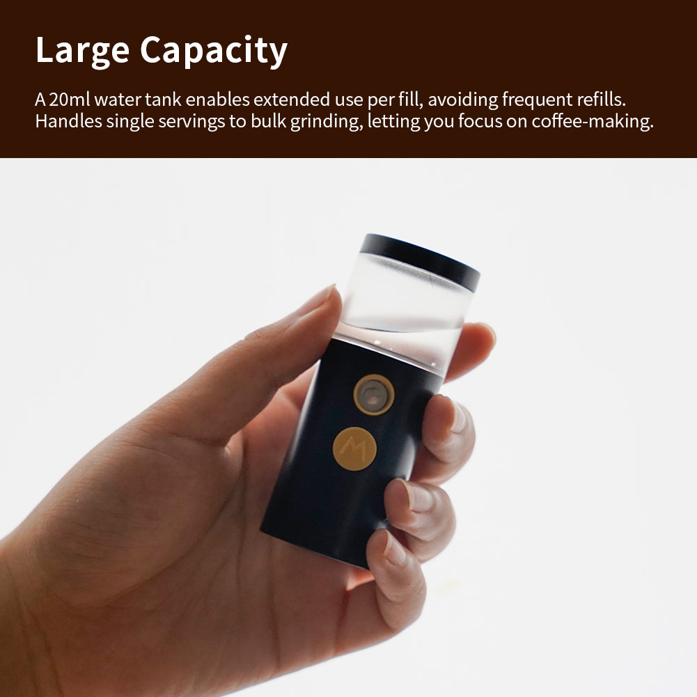 watchget 20ml/25ml Cylindrical Coffee Bean Atomizer Rdt Sprayer for Reducing Coffee Powder Static, Portable Electric Nano-Atomizer Rechargeable Espresso Sprayer, Black