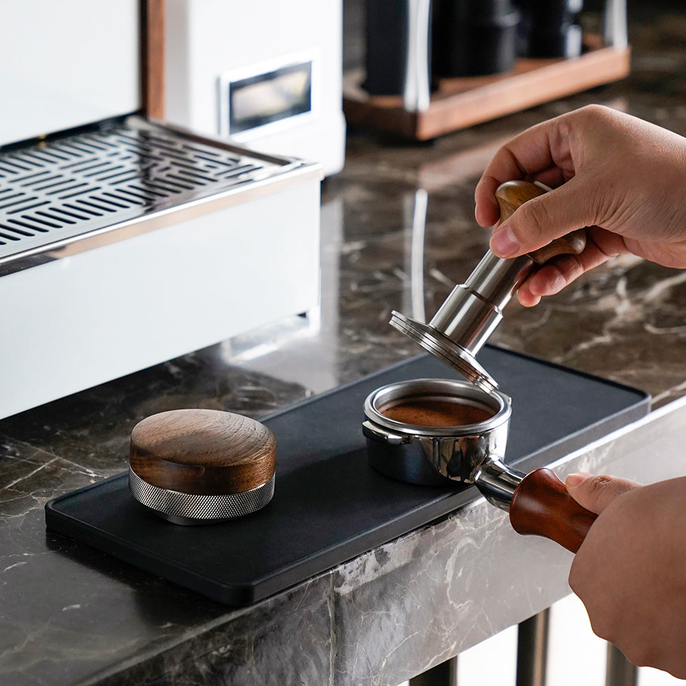 watchget Anti-Slip Silicone Espresso Tamping Mat - Thick 5" x 12" Coffee Tamper Pad - Perfect for Baristas, Home Brewing, and Portafilters - Sturdy, Heat Resistant, Easy to Clean