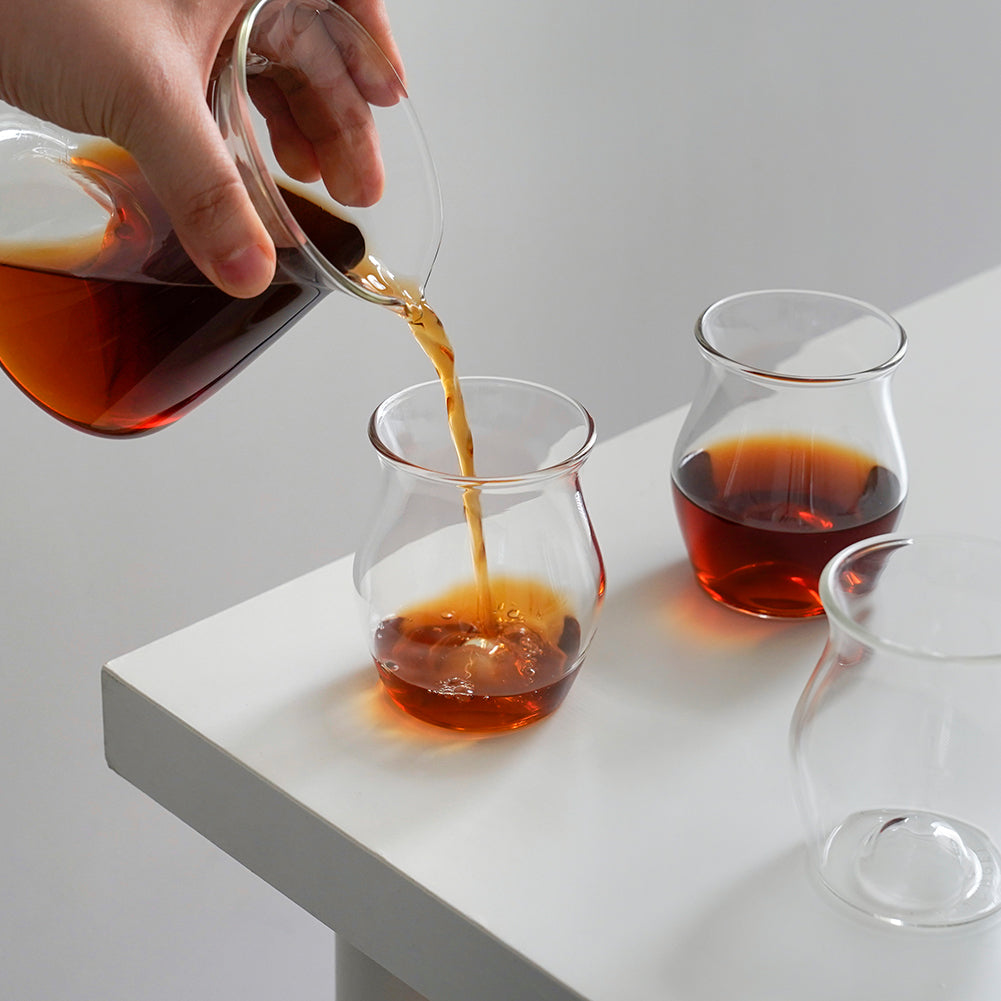 watchget Espresso Cup 5oz/150ml Single Wall Espresso Shot Glass for Specialty Coffee, Cold Brew, Espresso & Wine - Enhances Aroma Borosilicate Glass Cappuccino Sense Cup Drinking Mug, Clear