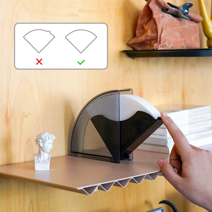 watchget Cone Coffee Filter Holder Acrylic Coffee Filter Container Pour Over Coffee Paper Filter Storage Dispenser For #1 Cone Coffee Filter Paper, Black