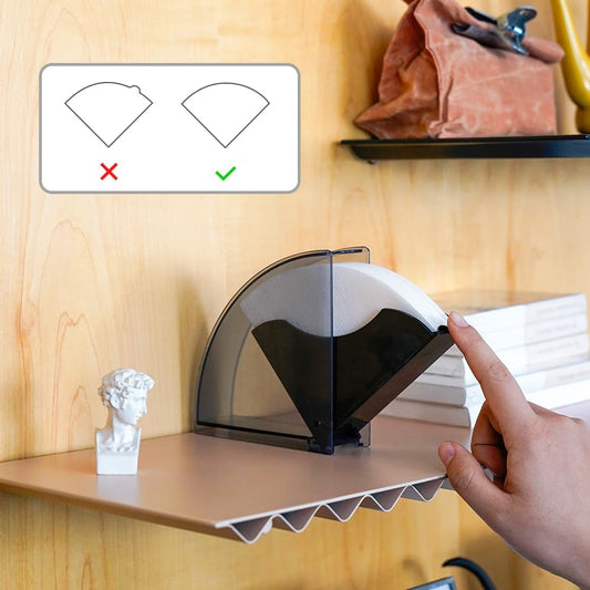 watchget Cone Coffee Filter Holder Acrylic Coffee Filter Container Pour Over Coffee Paper Filter Storage Dispenser For #1 Cone Coffee Filter Paper, Black