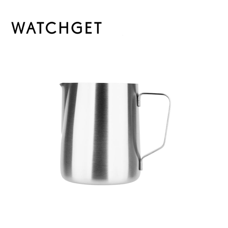 watchget Milk Frothing Pitcher 350ml/600ml/900ml/1500ml (12oz/20oz/32oz/52oz) - Stainless Steel Espresso Steaming Pitcher for Cappuccino, Latte Art, Milk Jug Coffee Frother Cup, Black