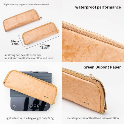 watchget Coffee Cupping Spoon Holder Bag - Professional Coffee Cupping Spoon Storage Bag - Ultra Lightweight DuPont Paper - Yellow - Unisex - Classic Style