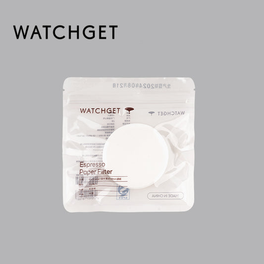 watchget Espresso Paper Filters - 100 Pcs Disposable Unbleached Coffee Filter Papers for Espresso Machines, Puck Screen, Portafilter Baskets, Compatible with Portafilters