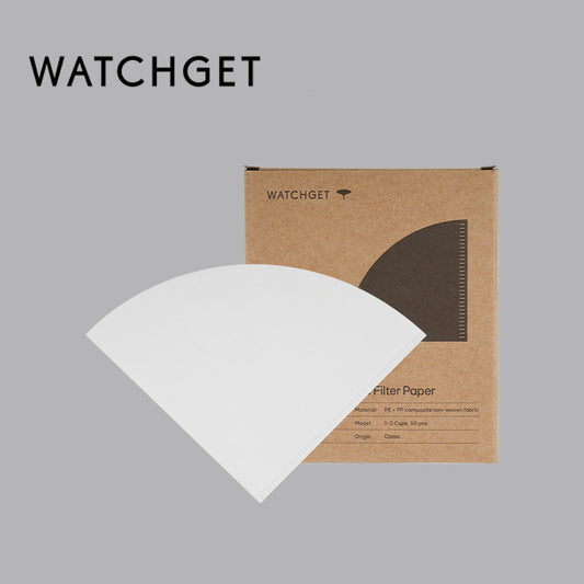 watchget Premium Non-Woven Conical Coffee Filter Papers 1-2 Cup Size 01 Perfect for Most Pour Over and Conical Coffee Drip Brewers, 50 Count Disposable Paper Filters
