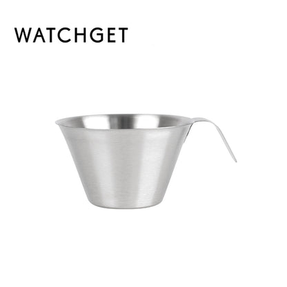 Espresso Shot Cup, watchget Espresso Measuring Cup with Handle and Insdie Mark Stainless Steel Measuring Shot Cup for Barista Cafe Home Professional Espresso Coffee Accessories