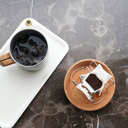watchget Hanging Ear Drip Coffee Bag Stand Portable Coffee Filter Paper Bag Hanging Ear Drip Holder Stainless Steel Drip Chair for Easy Pour Over