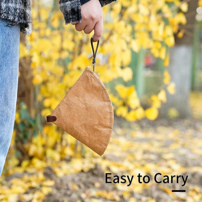 watchget Coffee Filter Holder Bag Coffee Paper Filter Storage Bag Reusable Waterproof Dupont Paper Filter Holder Fit V60 Cone Coffee Filter 50 Pcs Capacity for Camping, Home
