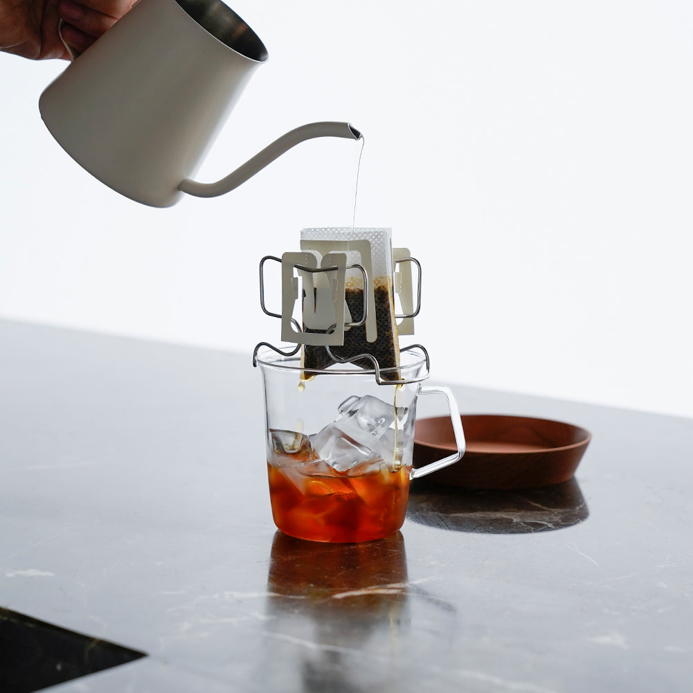 watchget Hanging Ear Drip Coffee Bag Stand Portable Coffee Filter Paper Bag Hanging Ear Drip Holder Stainless Steel Drip Chair for Easy Pour Over