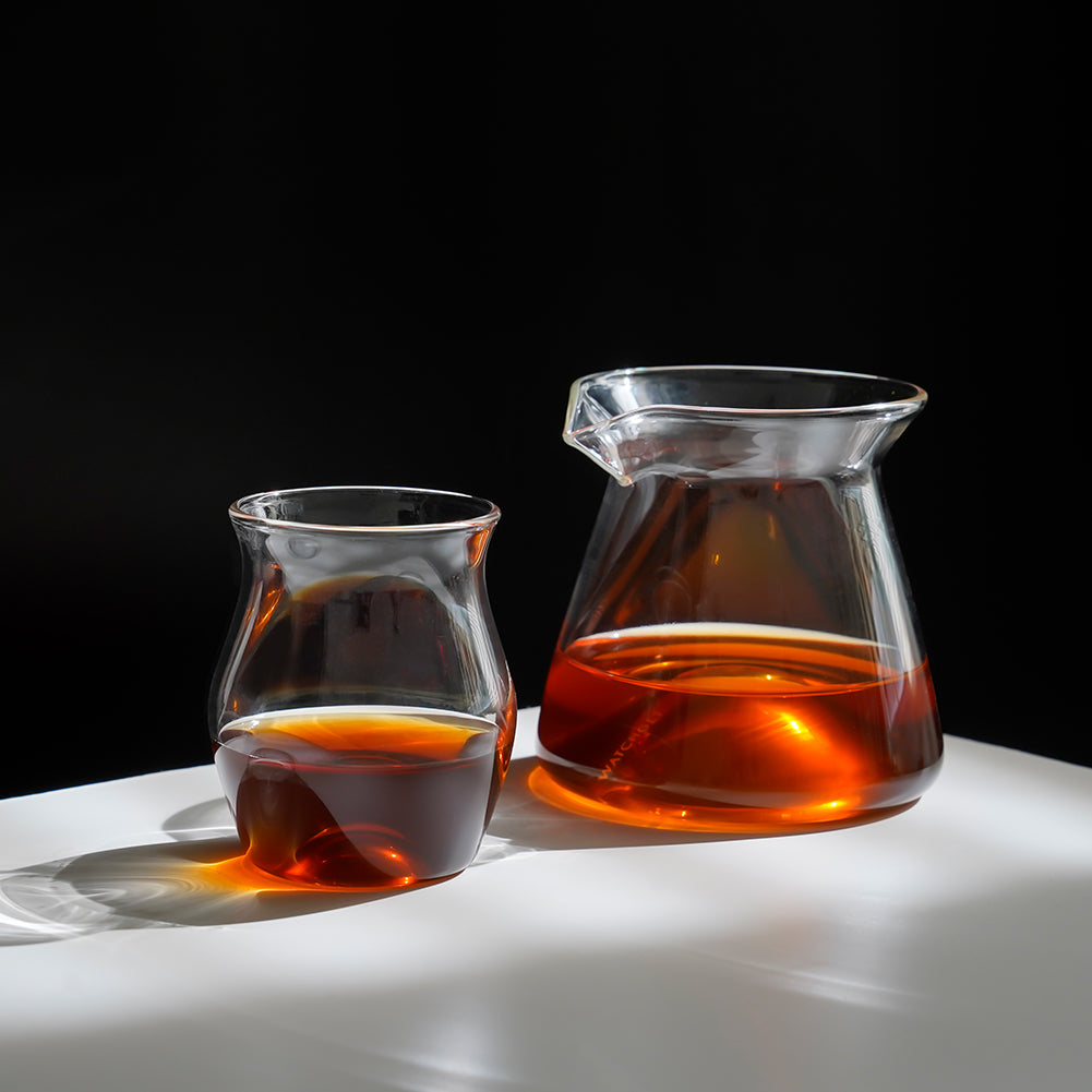 watchget 300ml Coffee Server Glass Coffee Carafe Pour Over Coffee Server Heat Resistant Coffee Pot Maker, Clear
