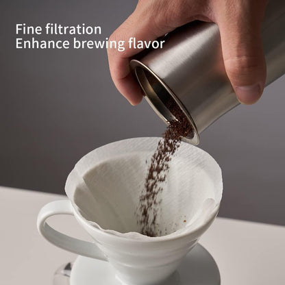 watchget Coffee Sifter Coffee Grind Sieve 500μm Fine Mesh Coffee Powder Sieve Stainless Steel Ground Coffee Receiver Coffee Making Accessory