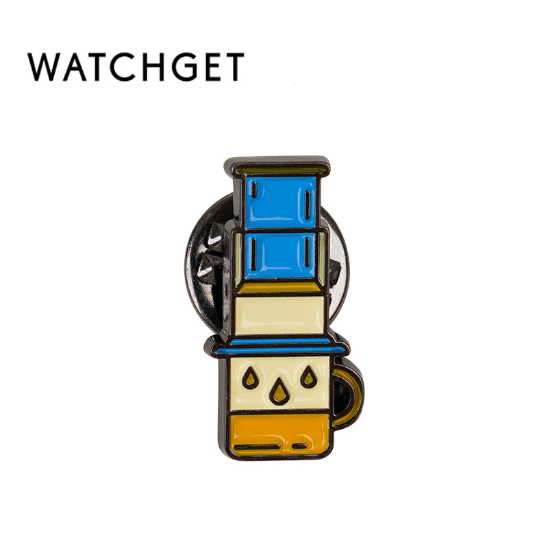 watchget Coffee Brooch Set Unique Cafe Brewer Enamel Pins Set Cartoon Brooches Pins for Coffee Enthusiasts for Unisex Women's Clothing Decorate