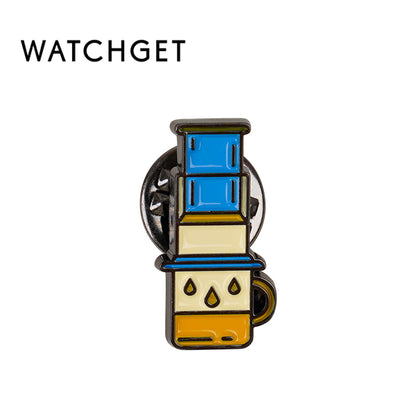 watchget Coffee Brooch Set Unique Cafe Brewer Enamel Pins Set Cartoon Brooches Pins for Coffee Enthusiasts for Unisex Women's Clothing Decorate