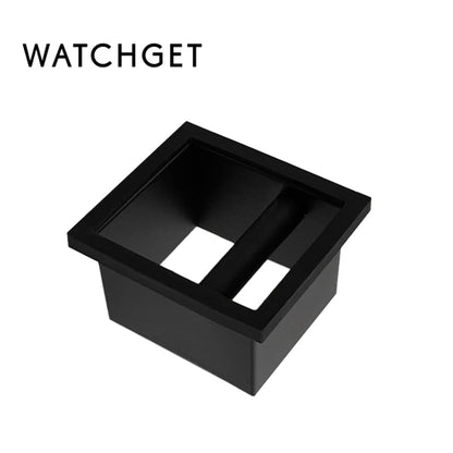 watchget Espresso Knock Box - Built-in Stainless Steel and Silicone Coffee Knock Box Chute, Detachable Rubber Rod, Square Bottomless Waste Bin for Coffee Grounds