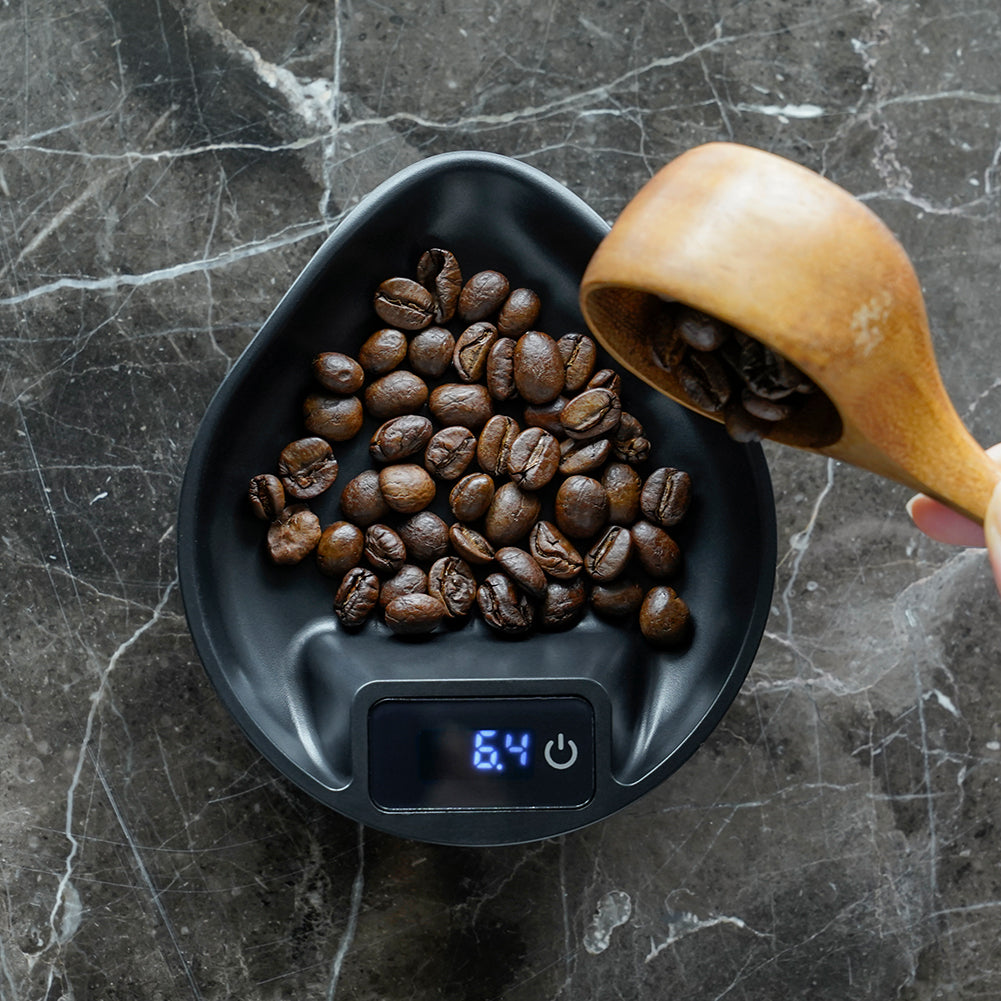 watchget Coffee Bean Dosing Cup, Electronic Scale and Coffee Bean Dosing Tray, Espresso Scale for Beans Weighting and Dose, 0.3-1000g 0.1g Precision Digital Scales