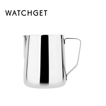 watchget Milk Frothing Pitcher 350ml/600ml/900ml/1500ml (12oz/20oz/32oz/52oz) - Stainless Steel Espresso Steaming Pitcher for Cappuccino, Latte Art, Milk Jug Coffee Frother Cup, Black