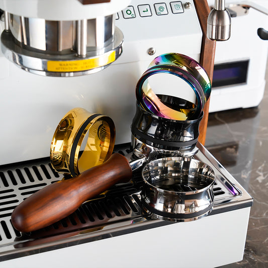 watchget 58mm Espresso Dosing Funnel Strong Magnetic Coffee Dosing Ring for 58mm Espresso Portafilters Stainless Steel Espresso Portafilter Funnel 33mm Tall Espresso Tools