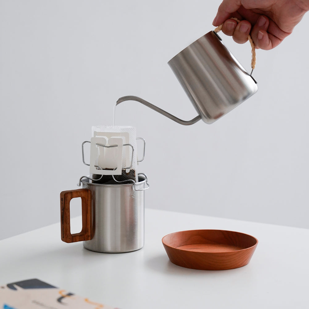 watchget Hanging Ear Drip Coffee Bag Stand Portable Coffee Filter Paper Bag Hanging Ear Drip Holder Stainless Steel Drip Chair for Easy Pour Over
