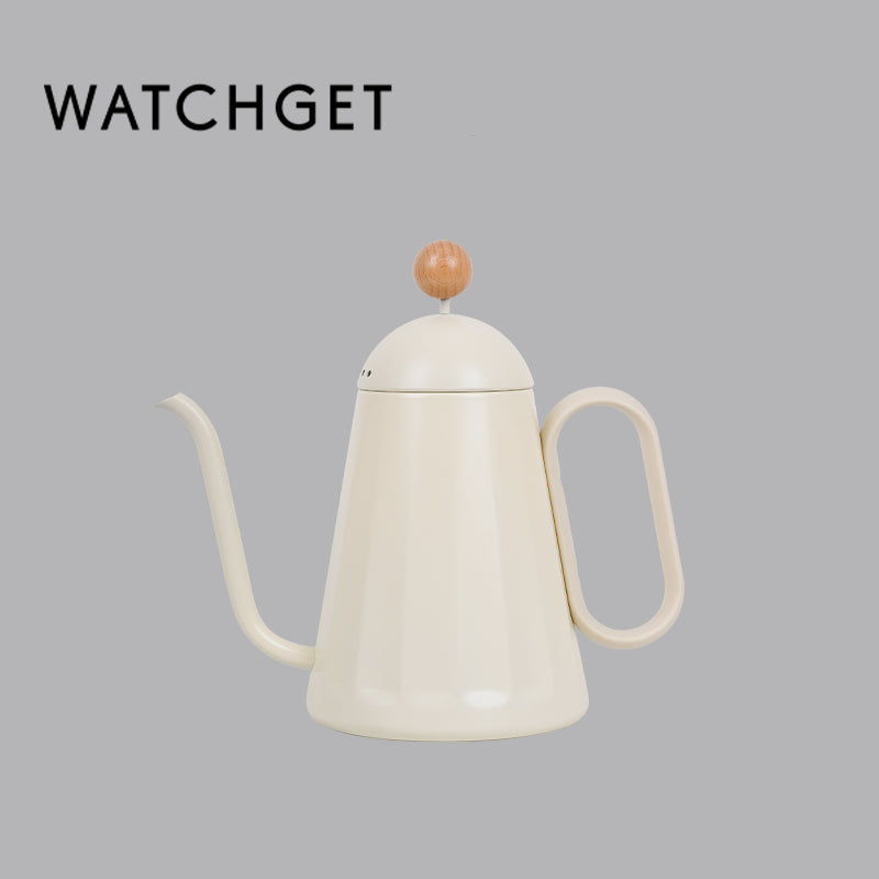 watchget Gooseneck Pot for Pour Over Coffee and Tea - 32oz/900ml Stainless Steel Teapot with Precise Spout and Heat-Resistant Handle, Scratch-Resistant, for Home and Cafe