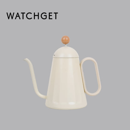 watchget Gooseneck Pot for Pour Over Coffee and Tea - 32oz/900ml Stainless Steel Teapot with Precise Spout and Heat-Resistant Handle, Scratch-Resistant, for Home and Cafe