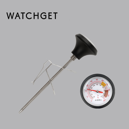 watchget Instant Read Coffee Thermometer with 1.5-Inch Dial & 5.3-Inch Probe, Ideal for Coffee Drinks and Chocolate Milk Foam, Precision Temperature Measuring Tool